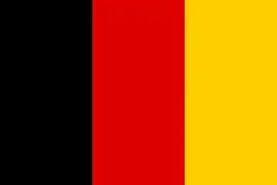 Vertical tricolour (L to R: black, red, yellow)