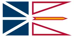 The flag of Newfoundland and Labrador, a Canadian province