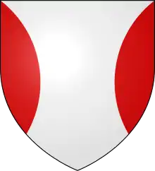 flaunches—Argent, flaunches gules