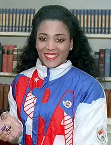 Track and field star Florence Griffith Joyner won three gold and one silver medal at the 1988 Summer Olympics.