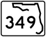 State Road 349 marker