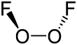 Stick model of dioxygen difluoride