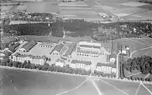 Aerial view of the barracks area in Uppsala in 1936.