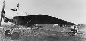 The Fokker Eindecker Frankl flew was the world's first dedicated fighter plane.