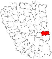 Location in Galați County