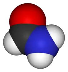 Space-filling model of the formamide molecule