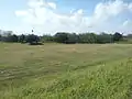 Remnants of the Fort Brown earthworks form the boundary of the Fort Brown Memorial Golf Course and the driving range.