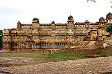 Gwalior Fort, from where Hemu launched most of the attacks during 1553–56, for his 22 battle victories.