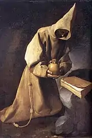 Spanish Baroque, Saint Francis in Meditation, Zurbarán, 1632