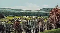 Franconia Village with Sugar Hills background c. 1908