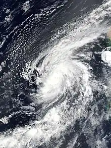 A satellite image of Hurricane Fred over the Cape Verde Islands on August 31, 2015.