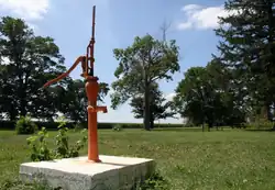 A water pump in the town park