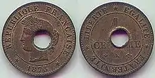 French Cochinchina1/1000 Piastre 1878copper