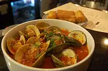 Fresh clam soup