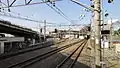 View looking north from the Musashino Line platforms, November 2012