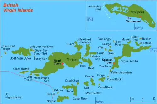 Map of British Virgin Islands