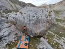 Image 4Climber using a bouldering mat (from Rock-climbing equipment)