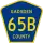 County Road 65B marker