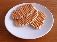 Round waffles with irregular edges