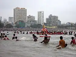 Girgaon Chowpatty during Ganesh Visarjan