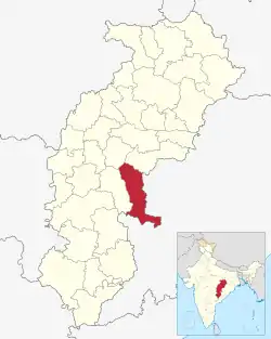 Location in Chhattisgarh