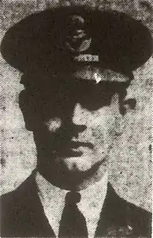 Microfilm image of RAF officer wearing peaked cap