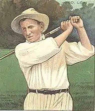 A 1910 card showing pro golfer George Low Sr. (Mecca cigarettes)