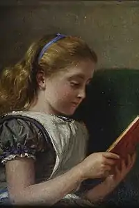 Young Girl Reading (1924) by George Goodwin Kilburne