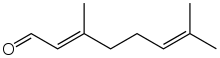 Skeletal formula of geranial