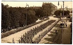 German parade in Riga, 1917