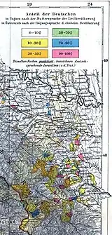 Germans in Bukovina (i.e. Bukovina Germans) according to the 1890 Austrian census