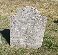 Tombstone carved by Gershom Bartlett in Woodstock, CT