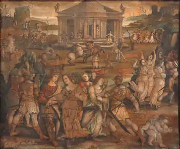 The Abduction of Helen, painting by Girolamo Genga, circa 1510 (Musée des Beaux-Arts de Strasbourg).