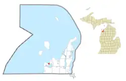 Location within Leelanau County