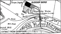 Map of the depot's location off High Street West