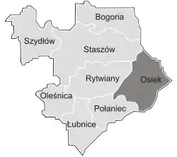 Location of Gmina Osiek