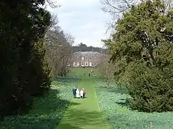 Photograph of Godmersham Park, showing the house in the mid distance.