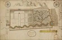 Image 54A plan of a formal garden for a country estate in Wales, 1765 (from Garden design)