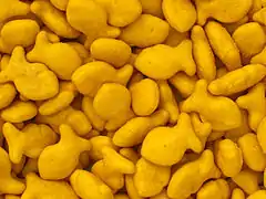 Cheddar cheese flavored Goldfish crackers