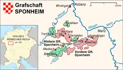 Location of the County of Sponheim