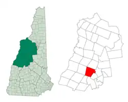 Location in Grafton County, New Hampshire