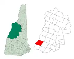 Location in Grafton County, New Hampshire