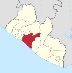 Location in Liberia