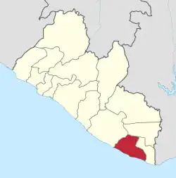 Location in Liberia