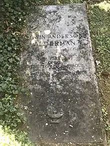 A gravestone.