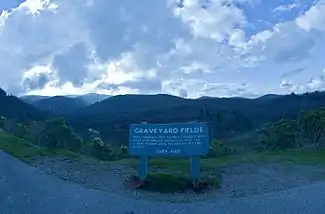 View NW from the parking area off the Blue Ridge Parkway.