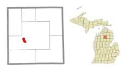 Location within Crawford County