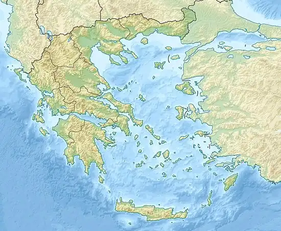 Map showing the location of National Marine Park of Zakynthos