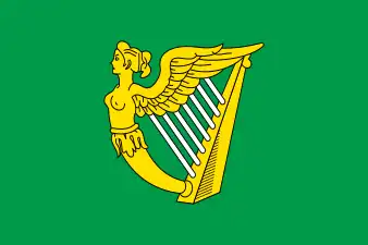 The green harp flag was the banner of Irish nationalism from the 17th century until the early 20th century.