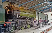 View inside the North Yorkshire Moors Railway Locomotive Shed.